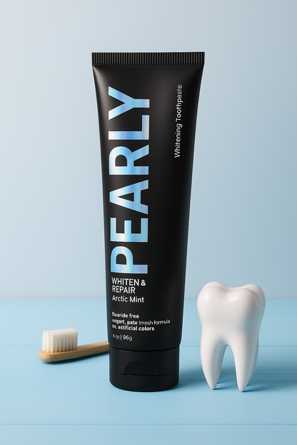 Pearly Whitening Toothpaste – Fluoride-Free, Xylitol & Hydroxyapatite Formula for Stronger, Whiter Teeth